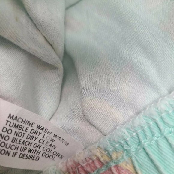 RUSS STUDIO Blue Floral Pull On Stretch Waist Pants w Pockets Womens Size 16 - Picture 4 of 5